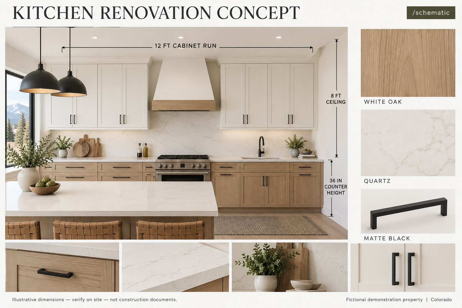 Kitchen renovation concept — illustrative concept