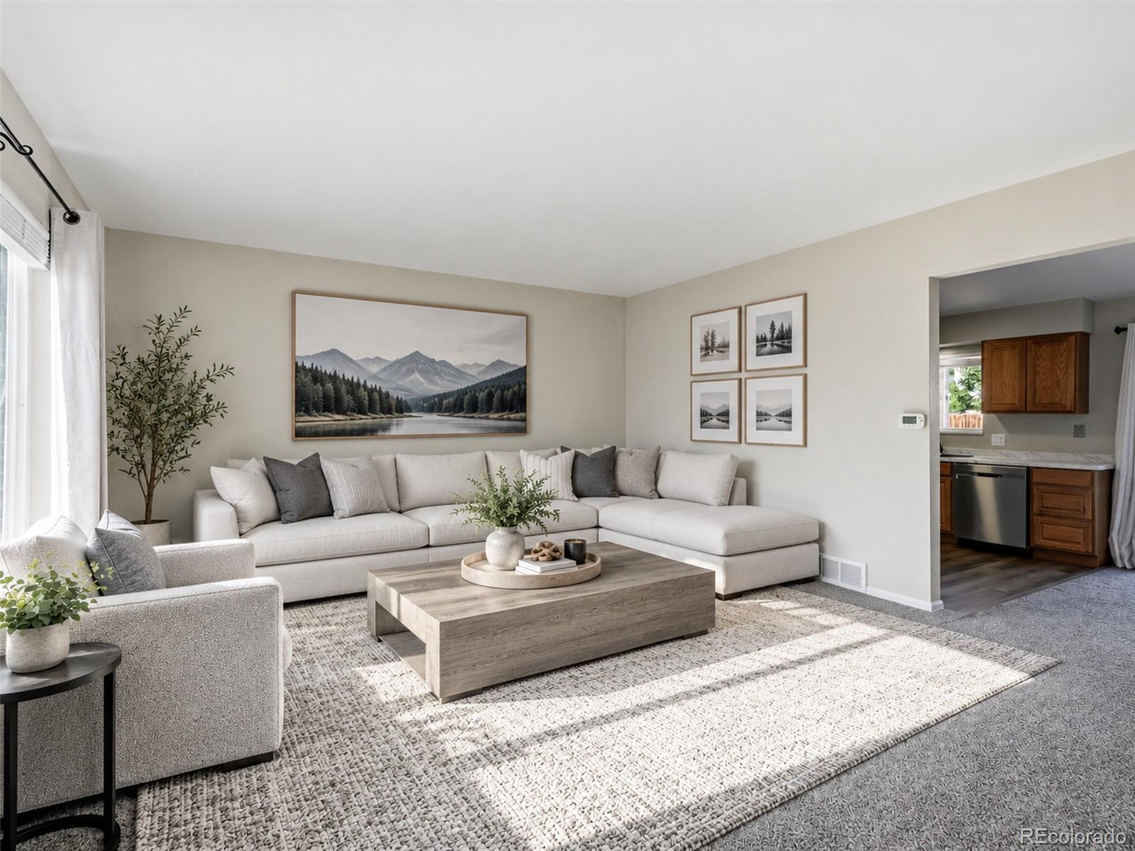 Living room — virtually staged
