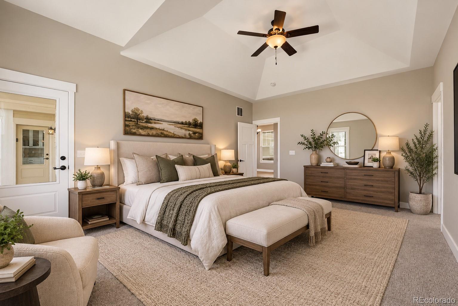 Primary bedroom — virtually staged