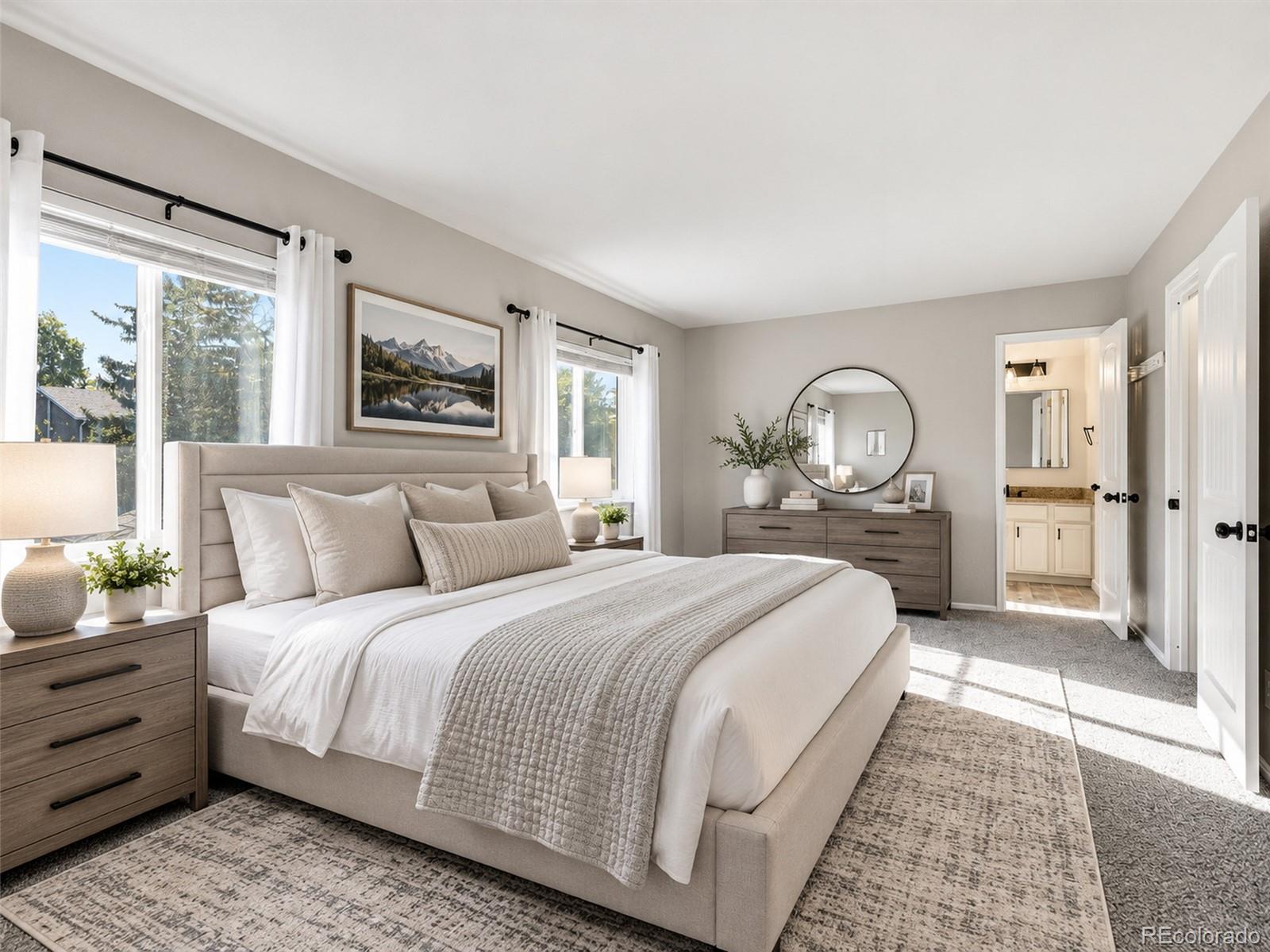 Bedroom retreat — virtually staged